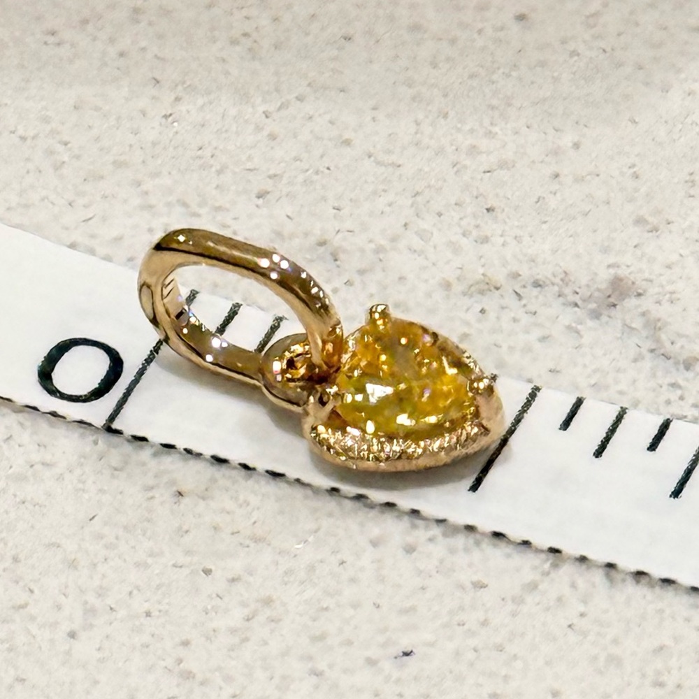 Pandora Gold-Tone Heart Mini Dangle Charm - Picture 5 of 5